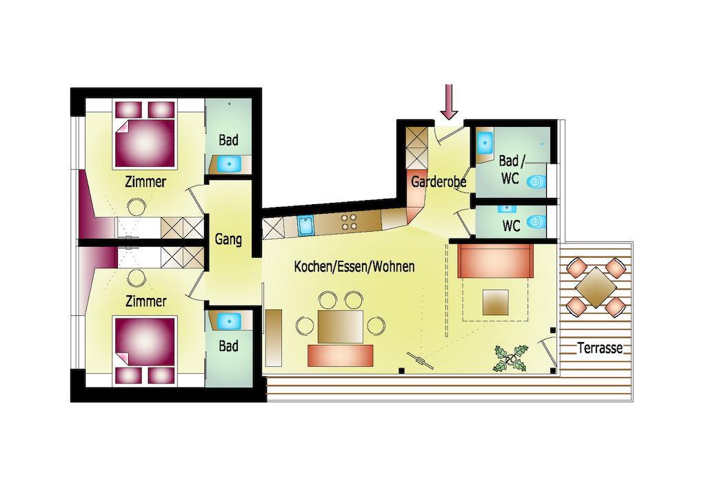 Aschau Im Zillertal Thurnbach - Top Level Apartments חדר תמונה